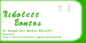 nikolett bontos business card
